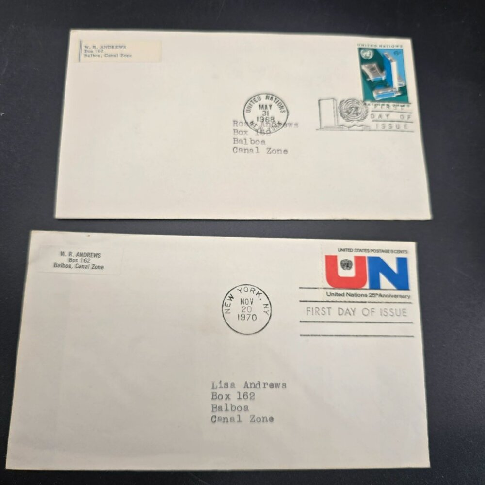 Vintage United Nations First Day Of Issue Covers 19681970 Stamped LI3025